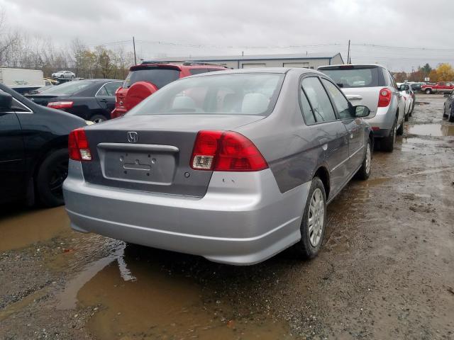 2HGES165X5H587238 - 2005 HONDA CIVIC LX GRAY photo 4