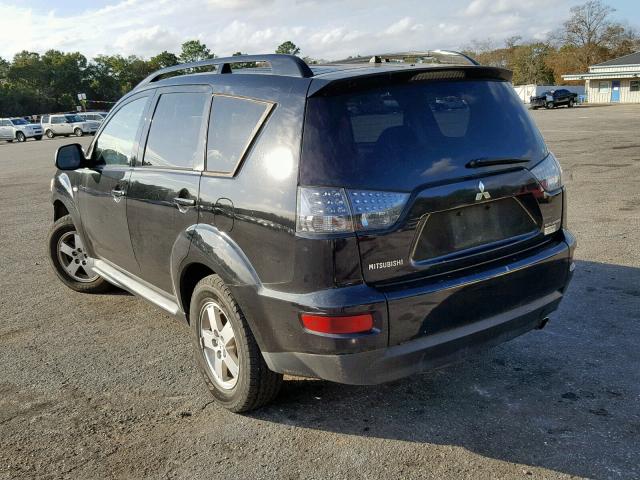 JA4AS2AW1AZ004501 - 2010 MITSUBISHI OUTLANDER BLACK photo 3