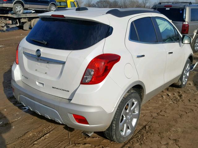 KL4CJCSB1FB266614 - 2015 BUICK ENCORE WHITE photo 4