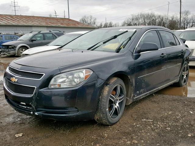 1G1ZC5EB5AF100608 - 2010 CHEVROLET MALIBU 1LT BLACK photo 2