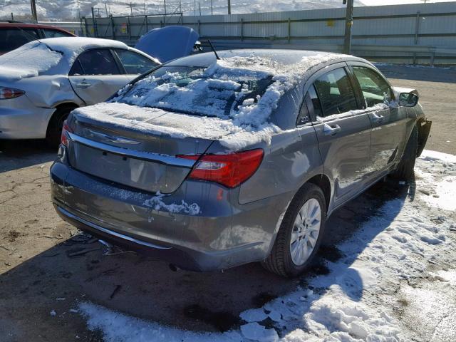 1C3CCBAB1CN319919 - 2012 CHRYSLER 200 LX GRAY photo 4