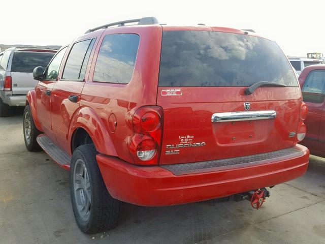 1D4HD48D14F179144 - 2004 DODGE DURANGO SL RED photo 3