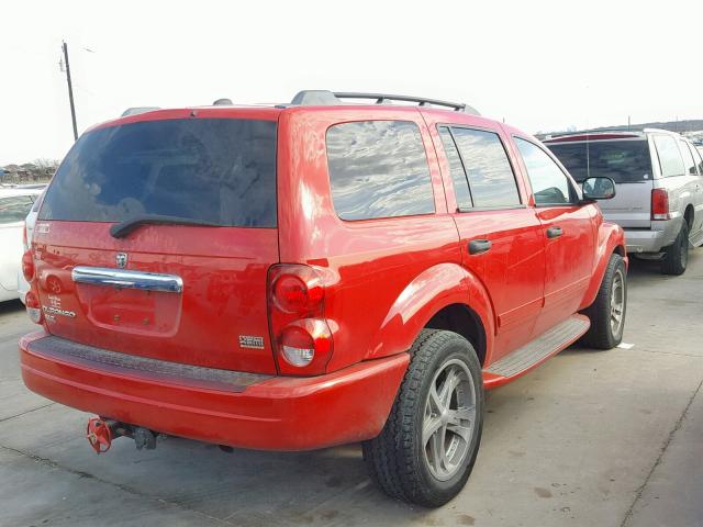 1D4HD48D14F179144 - 2004 DODGE DURANGO SL RED photo 4