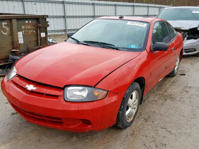 1G1JF12F237117772 - 2003 CHEVROLET CAVALIER L RED photo 2