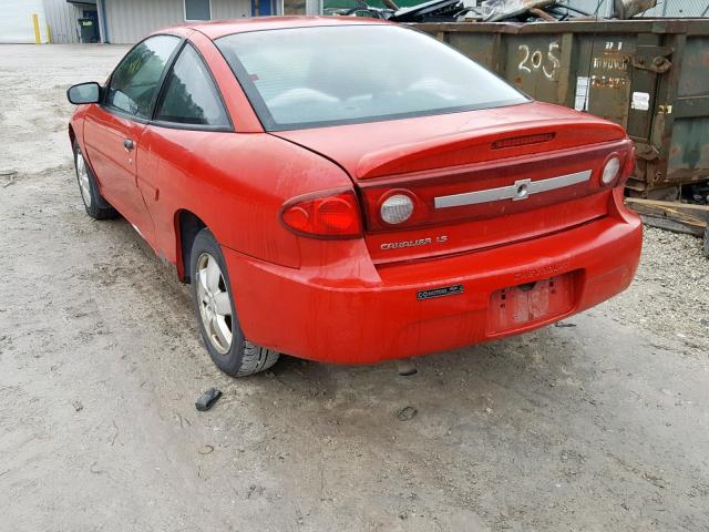 1G1JF12F237117772 - 2003 CHEVROLET CAVALIER L RED photo 3