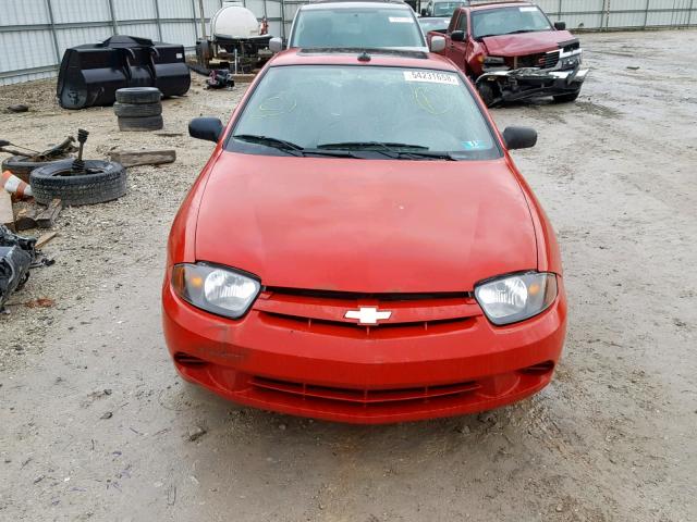 1G1JF12F237117772 - 2003 CHEVROLET CAVALIER L RED photo 9