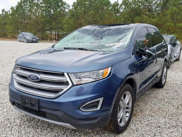 2FMPK3K81JBC26606 - 2018 FORD EDGE TITAN BLUE photo 2