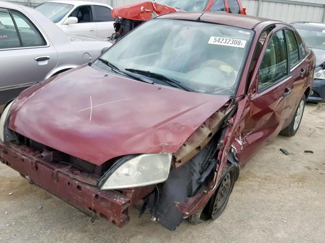 1FAHP34NX6W239752 - 2006 FORD FOCUS ZX4 RED photo 2