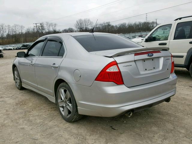 3FAHP0KC2AR115664 - 2010 FORD FUSION SPO SILVER photo 3