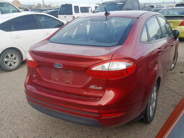 3FADP4BJ4EM151850 - 2014 FORD FIESTA SE RED photo 4