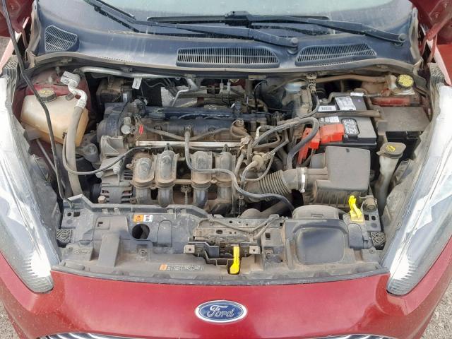 3FADP4BJ4EM151850 - 2014 FORD FIESTA SE RED photo 7