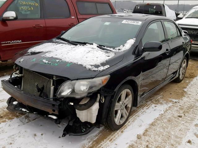 2T1BE40E19C030124 - 2009 TOYOTA COROLLA XR BLACK photo 2