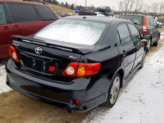 2T1BE40E19C030124 - 2009 TOYOTA COROLLA XR BLACK photo 4