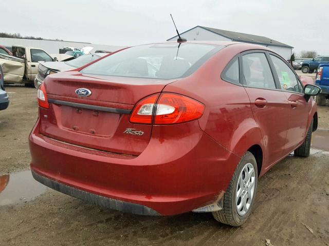 3FADP4BJ8DM219291 - 2013 FORD FIESTA SE RED photo 4