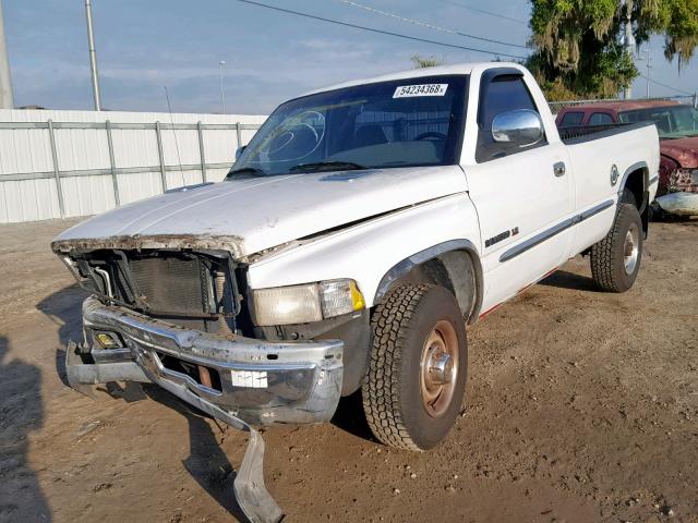 3B7KC26Z91M250613 - 2001 DODGE RAM 2500 WHITE photo 2