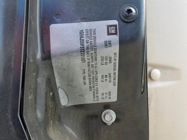 1G8AJ55F37Z201001 - 2007 SATURN ION LEVEL BLACK photo 10