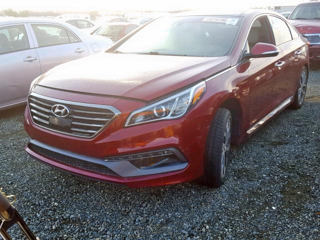 5NPE34AB4FH110517 - 2015 HYUNDAI SONATA SPO RED photo 2