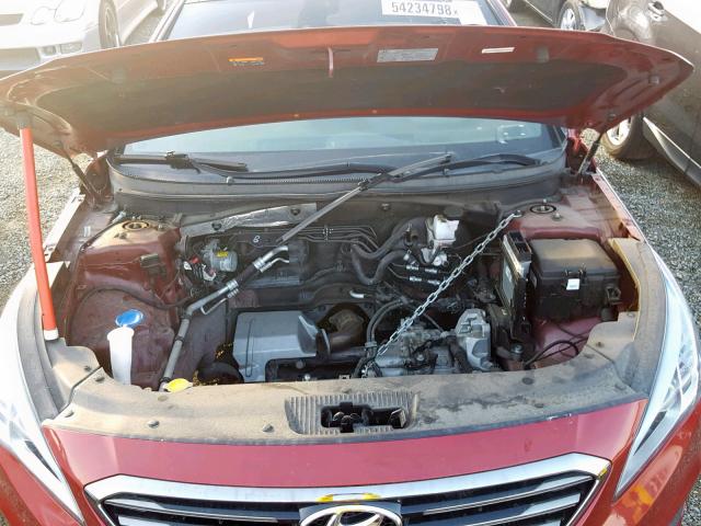 5NPE34AB4FH110517 - 2015 HYUNDAI SONATA SPO RED photo 7