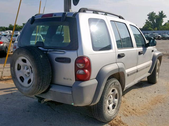 1J4GK48K05W582315 - 2005 JEEP LIBERTY SP GRAY photo 4