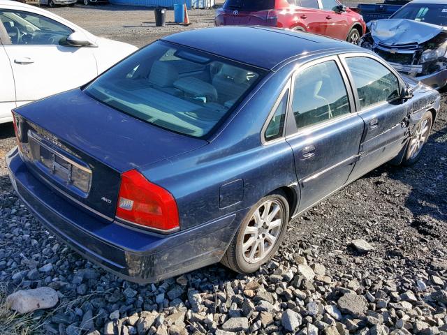 YV1TH59H141351974 - 2004 VOLVO S80 2.5T BLUE photo 4