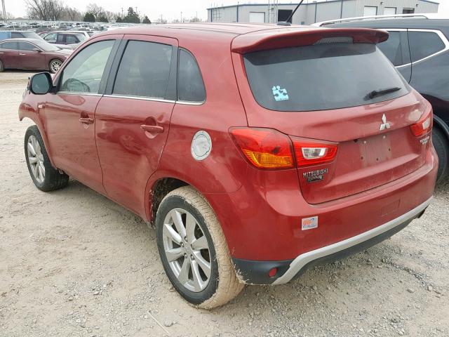 4A4AP4AU9FE005601 - 2015 MITSUBISHI OUTLANDER RED photo 3