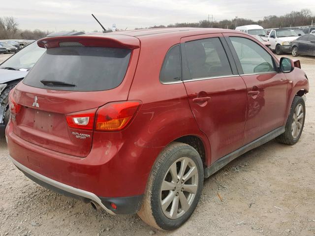 4A4AP4AU9FE005601 - 2015 MITSUBISHI OUTLANDER RED photo 4