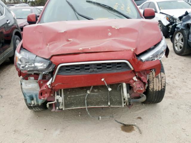 4A4AP4AU9FE005601 - 2015 MITSUBISHI OUTLANDER RED photo 9