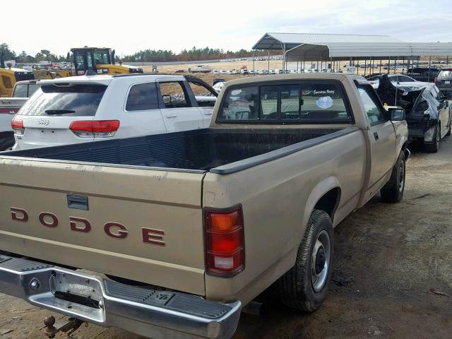 1B7FL26X7PS124119 - 1993 DODGE DAKOTA TAN photo 4