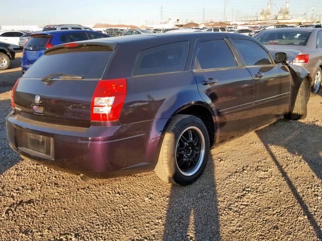 2D4FV48T95H513979 - 2005 DODGE MAGNUM SE PURPLE photo 4