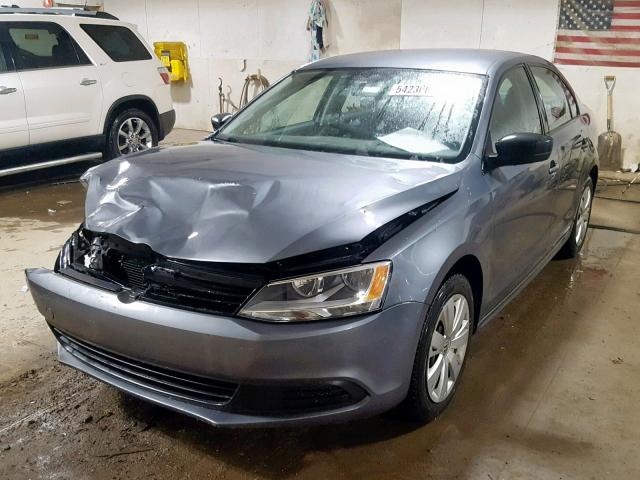 3VW1K7AJ8CM388866 - 2012 VOLKSWAGEN JETTA BASE Մոխրագույն լուսանկար 2