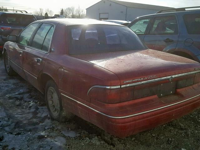 2MELM75W0TX686228 - 1996 MERCURY GRAND MARQ RED photo 3