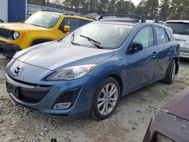 JM1BL1H61A1199554 - 2010 MAZDA 3 S BLUE photo 2