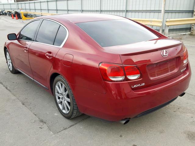 JTHBH96SX65043107 - 2006 LEXUS GS GENERAT MAROON photo 3