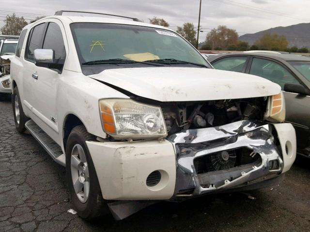 5N1AA08A85N722014 - 2005 NISSAN ARMADA SE WHITE photo 1