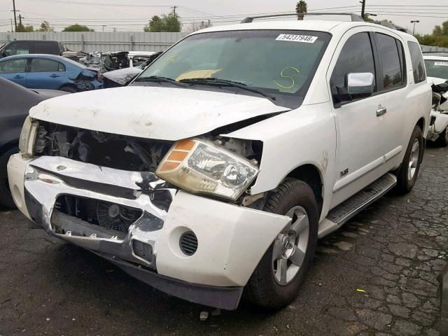 5N1AA08A85N722014 - 2005 NISSAN ARMADA SE WHITE photo 2