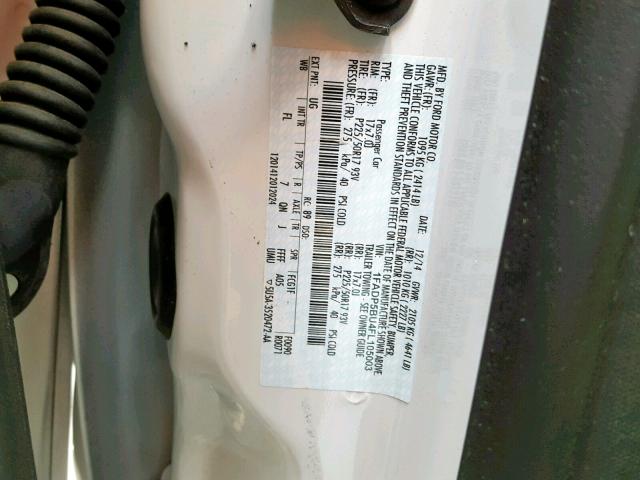 1FADP5BU4FL105003 - 2015 FORD C-MAX SEL WHITE photo 10