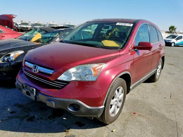 5J6RE38769L035689 - 2009 HONDA CR-V EXL RED photo 2