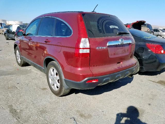 5J6RE38769L035689 - 2009 HONDA CR-V EXL RED photo 3