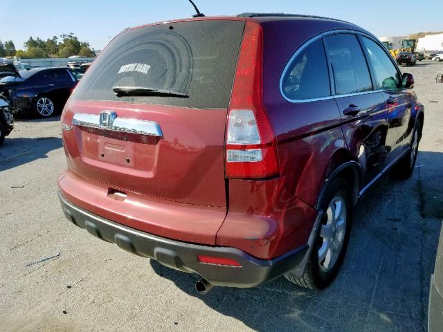 5J6RE38769L035689 - 2009 HONDA CR-V EXL RED photo 4