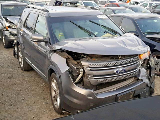 1FM5K8F86EGA28360 - 2014 FORD EXPLORER L GRAY photo 1