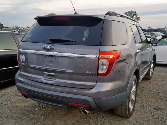 1FM5K8F86EGA28360 - 2014 FORD EXPLORER L GRAY photo 4