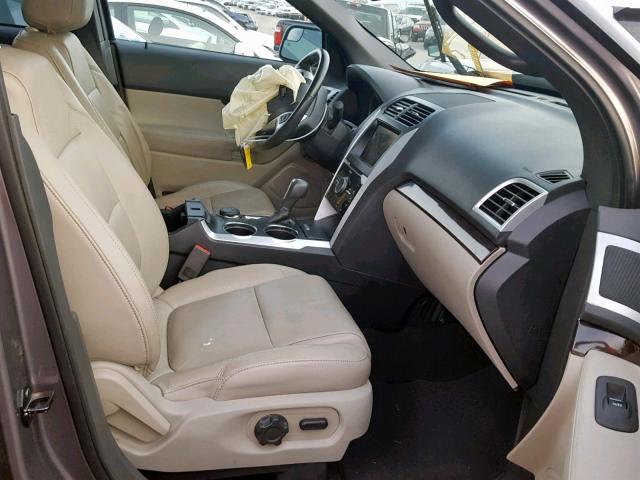 1FM5K8F86EGA28360 - 2014 FORD EXPLORER L GRAY photo 5