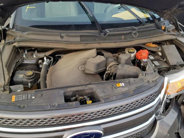 1FM5K8F86EGA28360 - 2014 FORD EXPLORER L GRAY photo 7