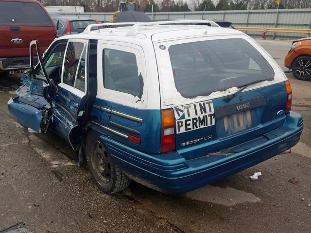 1FASP15J8TW156306 - 1996 FORD ESCORT LX BLUE photo 3