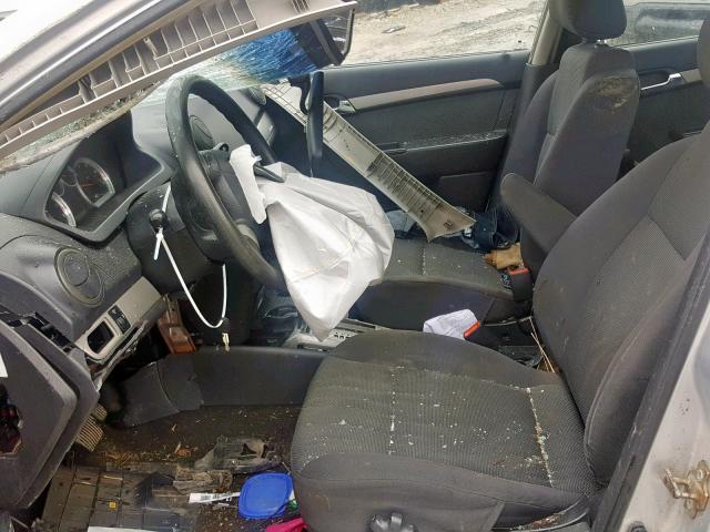 KL1TD56657B116651 - 2007 CHEVROLET AVEO BASE Күміс фото 5