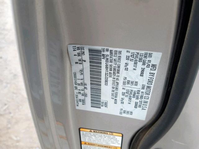 5LMEU68H13ZJ25833 - 2003 LINCOLN AVIATOR 米色 照片 10