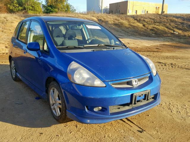 JHMGD37658S004798 - 2008 HONDA FIT SPORT BLUE photo 1