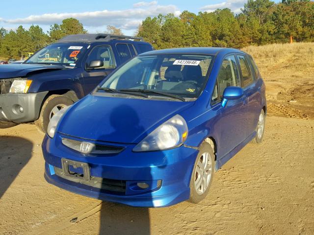 JHMGD37658S004798 - 2008 HONDA FIT SPORT BLUE photo 2