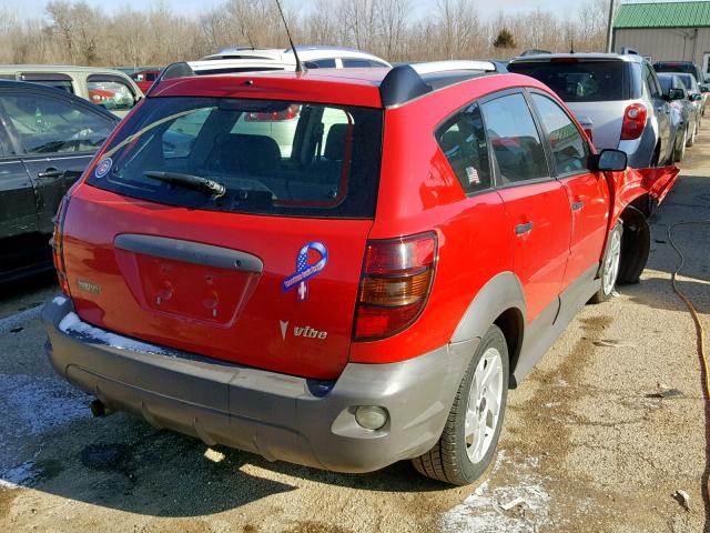 5Y2SL63875Z468766 - 2005 PONTIAC VIBE RED photo 4