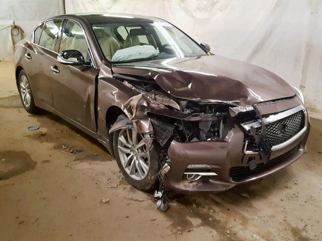 JN1BV7AR2EM707622 - 2014 INFINITI Q50 BASE BROWN photo 1